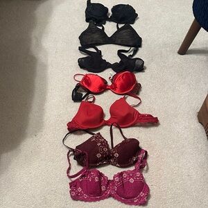 Black, Red, Burgundy bra bundle
